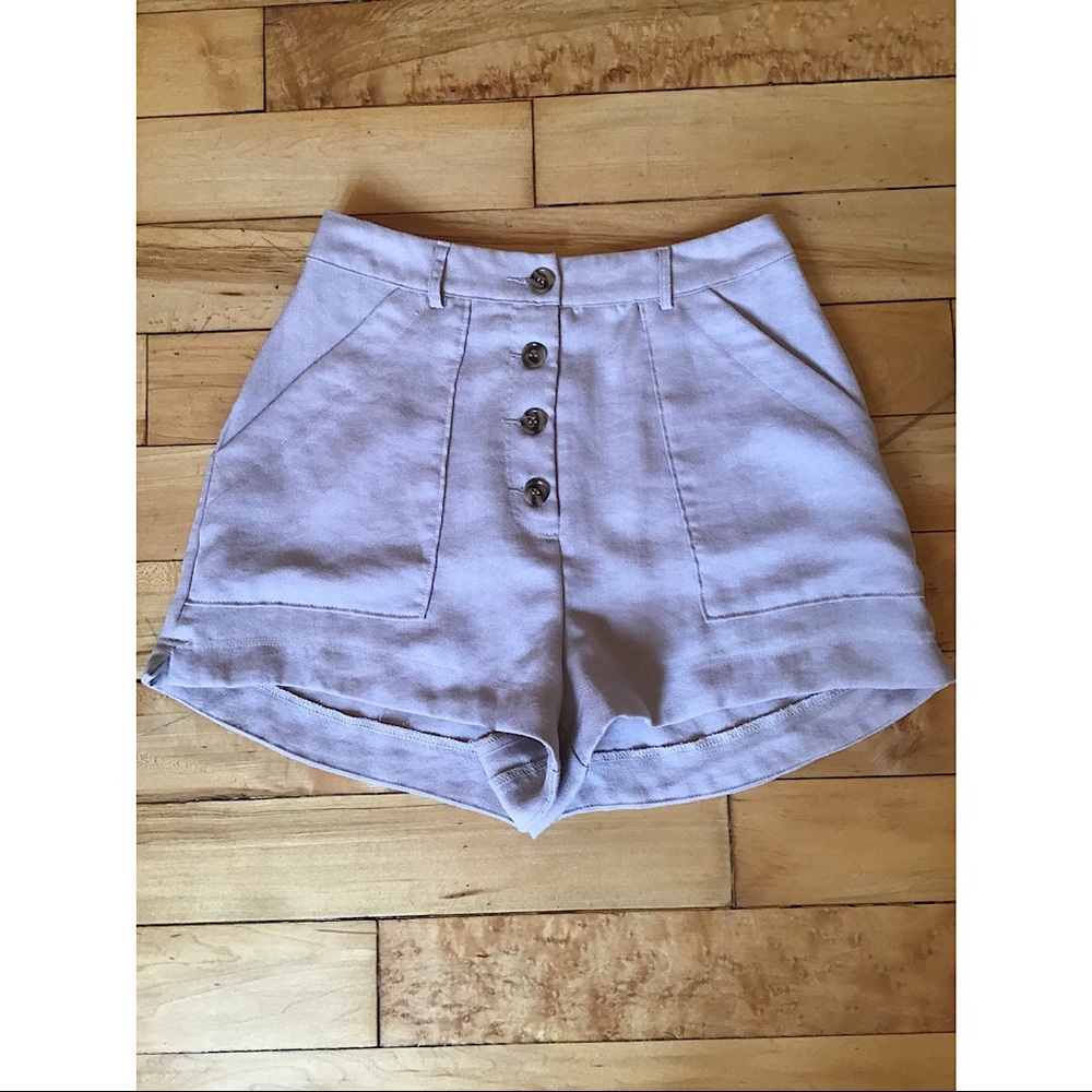 Button Fly High Rise Shorts - Picture 5 of 7